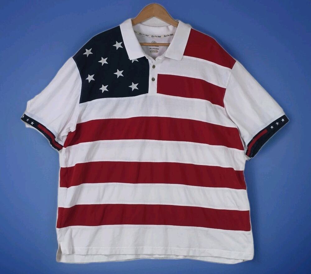 Bass Pro Shop RedHead Shirt Men’s 3XL American Flag Patriotic Red White Blue